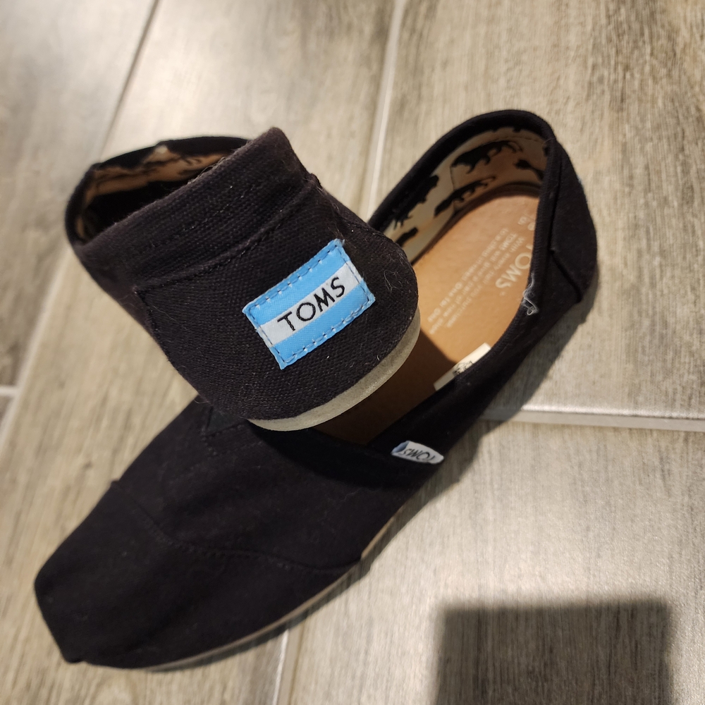 TOMS Black Slip-On Shoes